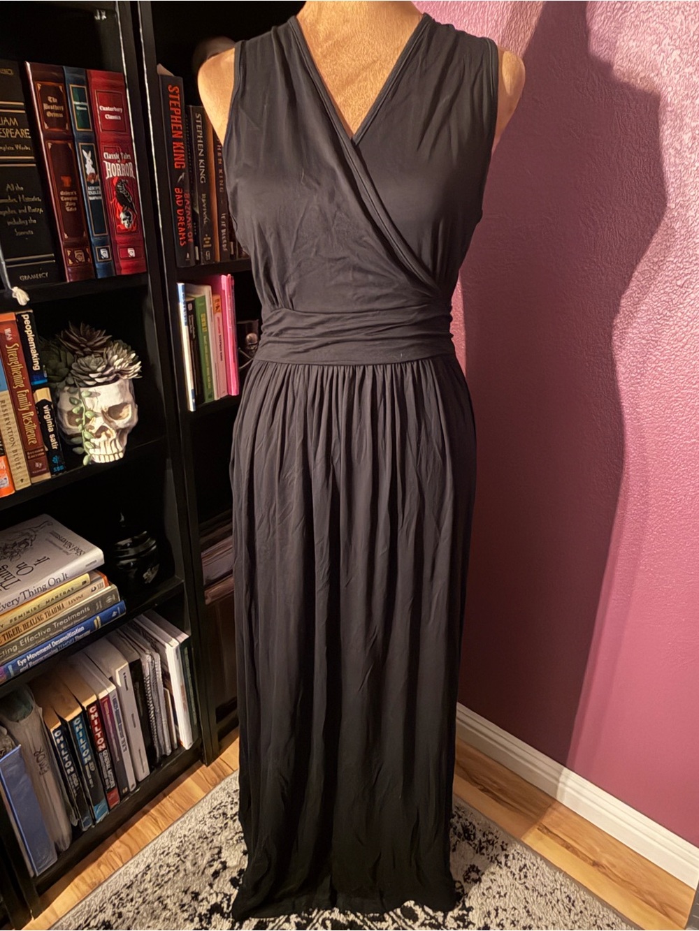 Classic Black Wrap Maxi Dress - Timeless Women's Style